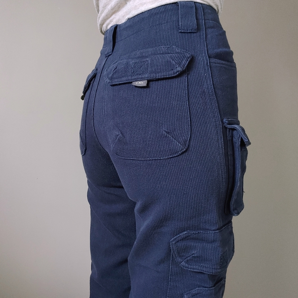 Vintage OP Cargo Pants Cropped Dark Blue Size XXS / 0 / 2